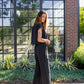 Katie Handwoven Cotton Crop Set in Black Made to Order