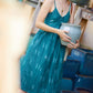 Silk Faro Dress in Green Made to Order