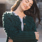 Hand Knit Nepali Wool Jill Sweater in Eggshell Made to Order