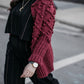 Hand Knit Nepali Wool Jill Sweater in Cobalt Made to Order