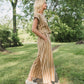 Katie Handwoven Cotton Set in Mustard and Cream Stripe - XL Pants