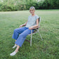 Katie Handwoven Cotton Periwinkle and Silver Separates - M Cropped Pants