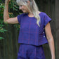 Handwoven Cotton Pants in Plum Check Made to Order