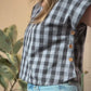 Katie Handwoven Cotton Shirt in Navy Gingham