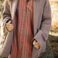 Paige Handwoven Cotton Relaxed Shirt Dress in Mauve and Dust Stripe Made to Order