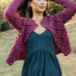 Hand Knit Nepali Wool Jill Sweater in Fuchsia Made to Order