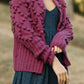Hand Knit Nepali Wool Jill Sweater in Fuchsia Made to Order