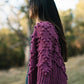 Hand Knit Nepali Wool Jill Sweater in Fuchsia Made to Order