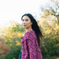 Hand Knit Nepali Wool Jill Sweater in Fuchsia Made to Order