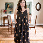 Silk Faro Dress in Brown Made to Order