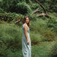 Handwoven Bina Dress in Silver Handwoven Cotton