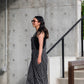 Dilsi Handwoven Cotton Overalls in Black and White Made to Order