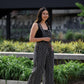 Dilsi Handwoven Cotton Overalls in Black and White Made to Order