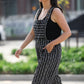Dilsi Handwoven Cotton Overalls in Black and White Made to Order