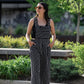 Dilsi Handwoven Cotton Overalls in Black and White Made to Order
