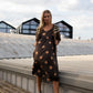 Silk Faro Dress in Brown Made to Order