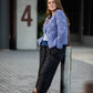 Hand Knit Nepali Wool Jill Sweater in Slate Grey Made to Order
