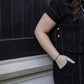 Katie Handwoven Cotton Crop Set in Black