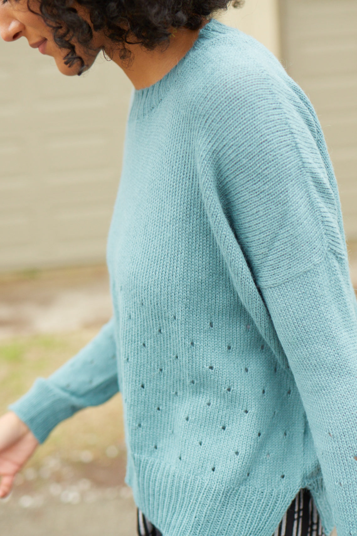 Baby Alpaca Pullover Sweater in Teal Made to Order