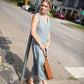 Handwoven Bina Dress in Silver Handwoven Cotton