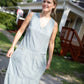 Handwoven Bina Dress in Silver Handwoven Cotton