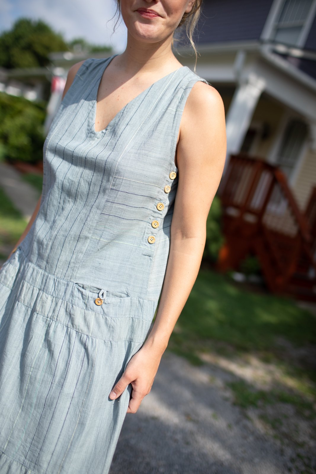 Handwoven Bina Dress in Red Made to Order