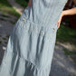 Handwoven Bina Dress in Silver Handwoven Cotton