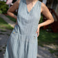 Handwoven Bina Dress in Silver Handwoven Cotton