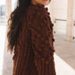 Hand Knit Nepali Wool Jill Sweater in Rust Made to Order