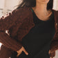 Hand Knit Nepali Wool Jill Sweater in Rust Made to Order