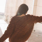 Hand Knit Nepali Wool Jill Sweater in Rust Made to Order