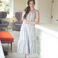 Handwoven Bina Dress in Silver Handwoven Cotton