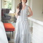Handwoven Bina Dress in Silver Handwoven Cotton