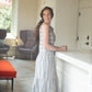 Handwoven Bina Dress in Silver Handwoven Cotton