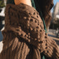Hand Knit Nepali Wool Jill Sweater in Brown Made to Order