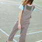Dilsi Handwoven Cotton Overalls in Brown and Blue Plaid Made to Order