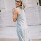 Handwoven Bina Dress in Silver Handwoven Cotton