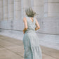 Handwoven Bina Dress in Silver Handwoven Cotton