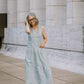 Handwoven Bina Dress in Silver Handwoven Cotton