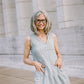 Handwoven Bina Dress in Silver Handwoven Cotton